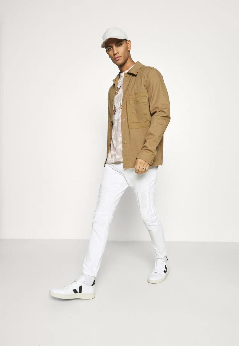 Brave Soul BIKER - Vaqueros Slim Fit - White Denim, Hombre 2 Brave Soul BIKER - Vaqueros Slim Fit - White Denim, Hombre - Imagen 2