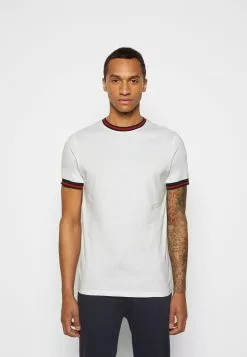 Brave Soul BRYCE - Camiseta Estampada - White/navy/red, Hombre -Brave Soul Ventas f6c83c7467eb4c889fad6492edf9f0fd