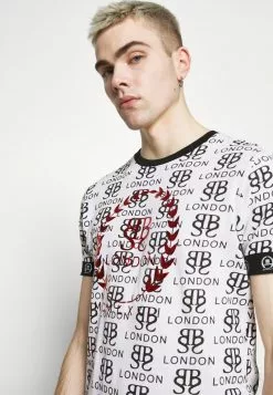 Brave Soul Camiseta Estampada - Optic White/black/red, Hombre -Brave Soul Ventas fa73ba2abeba4c1aa05fada49a0b0c29