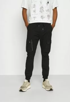 Brave Soul ALABAMA - Pantalones Cargo - Black, Hombre