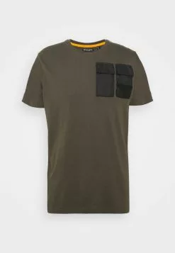 Brave Soul ANTARES - Camiseta Estampada - Khaki, Hombre -Brave Soul Ventas fb9970ab15fb4be2810fcbdb8eef4685