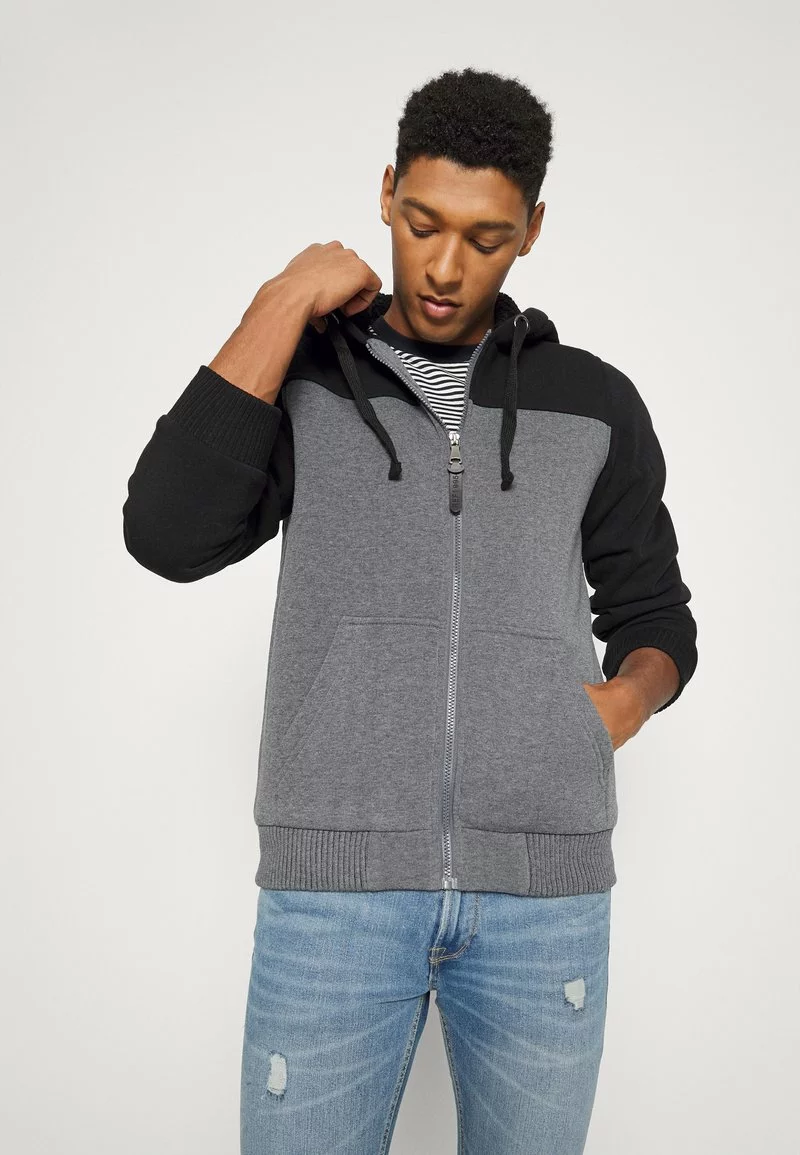 Brave Soul NEBULAC - Sudadera Con Cremallera - Charcoal Marl/black, Hombre 4 Brave Soul NEBULAC - Sudadera Con Cremallera - Charcoal Marl/black, Hombre - Imagen 4