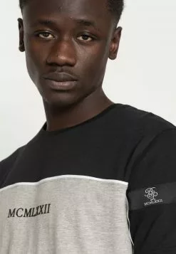 Brave Soul Camiseta Estampada - Jet Black/light Grey Marl/optic White, Hombre -Brave Soul Ventas fee99e995b6148c0b86354e0e81369c5